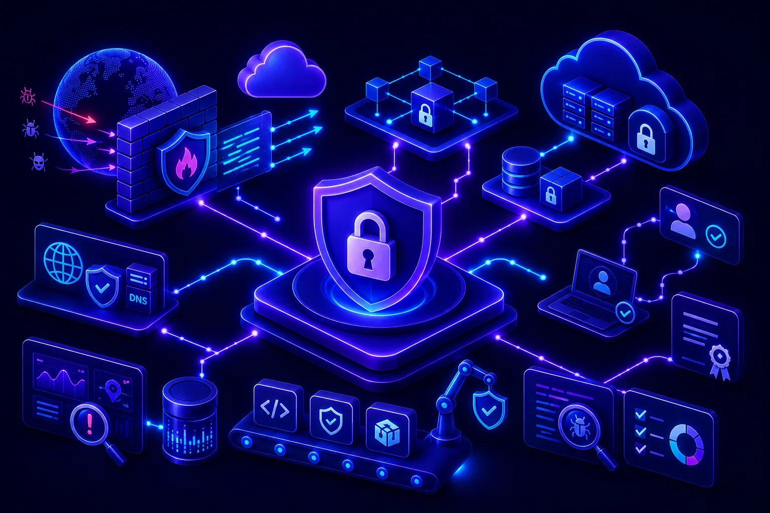 Security layers protecting cloud workloads and software delivery